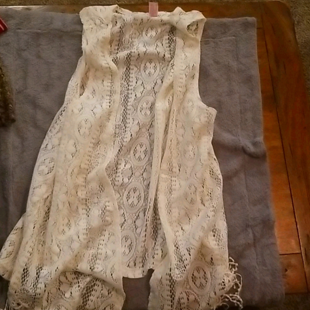Cream cover vest